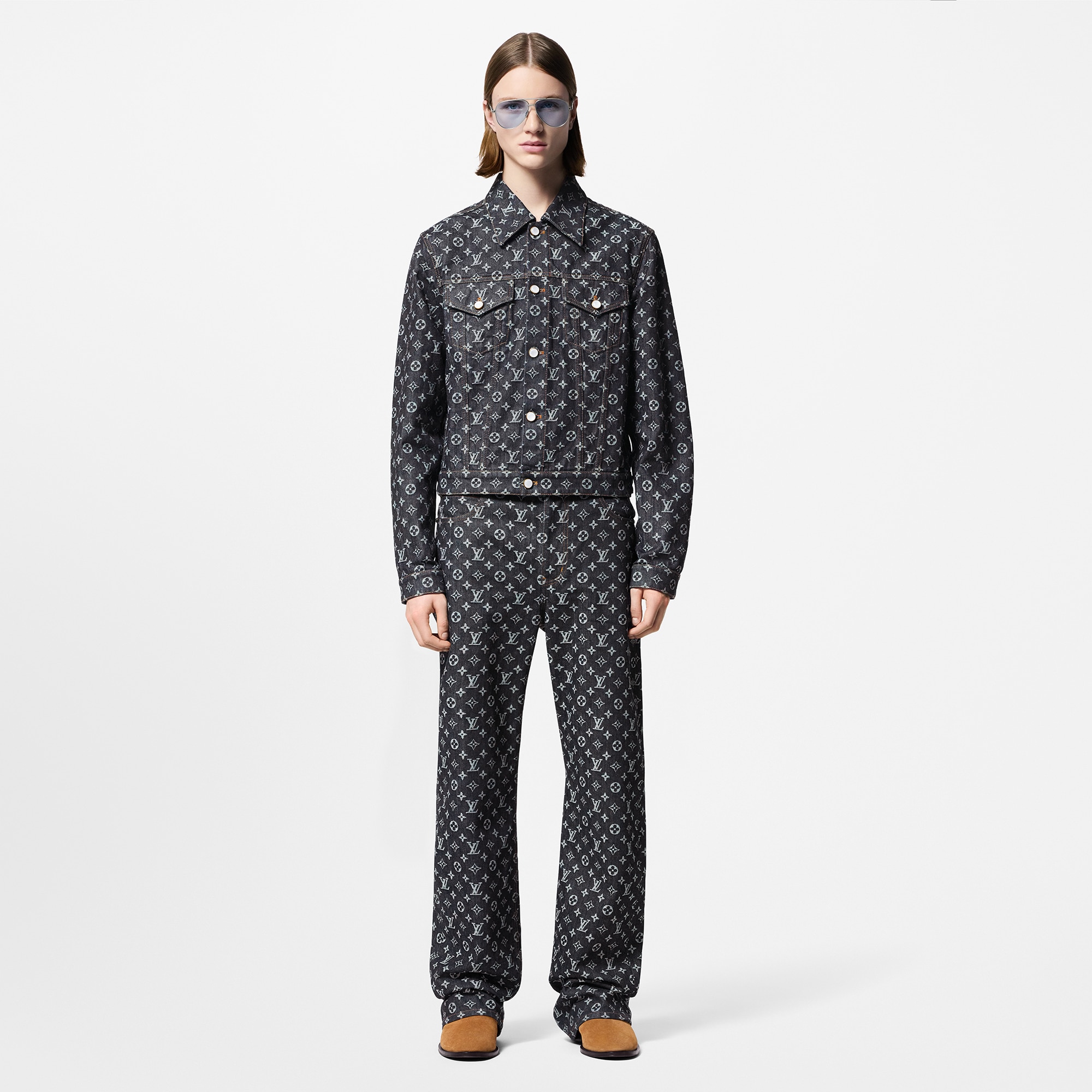 Monogram Jacquard Denim Skate Trousers - Luxury Blue | LOUIS VUITTON